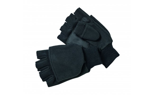 Fishing Gloves Kinetic Wind Stop Fold Over Mitt Black Fishing Gloves Kinetic Wind Stop Fold Over Mitt Black M