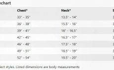Fishing Jacket Simms G3 Guide Tactical Dark Olive - Size Chart