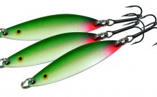 Trout Spoon Kinetic Boss Green & Pearl Flash