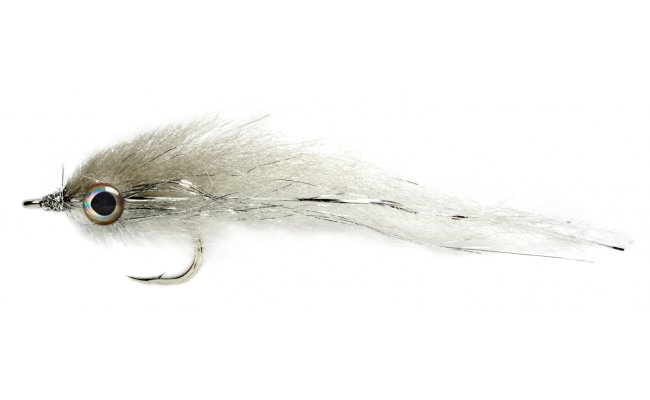 Salty Mullet Grey & White Salty Mullet Grey & White, Size 1/0