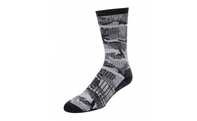 Merino Midweight Hiker Sock Simms Hex Flo Camo Carbon Merino Midweight Hiker Sock Simms Hex Flo Camo Carbon M
