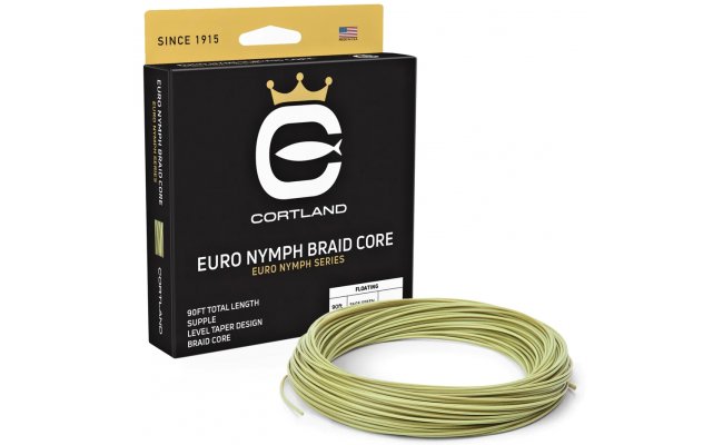Fly Line Euro Nymph Braid Core Cortland EURO NYMPH SERIES Fly Line Euro Nymph Braid Core Cortland EURO NYMPH SERIES Level .022; Sage Green