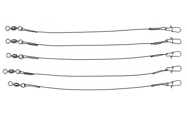 Steel Wires Kinetic Pike Leaders Black Steel Wires Kinetic Pike Leaders Black 15 cm