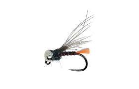 Tungsten Jig Orange Tag CDC Silver Head ... Tungsten Jig Orange Tag CDC Silver Head B/L, Size 14