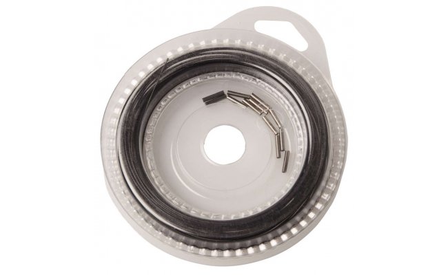 Steel Leader Kinetic Steel Trace & Crimps Black Steel Leader Kinetic Steel Trace & Crimps Black 15 lbs (6,8 Kg) 10 m