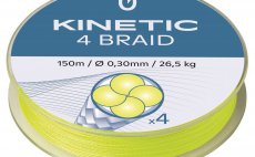 Braided Fishing Line Kinetic 4 Braid 150 m Fluo Yellow