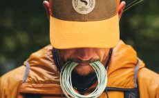 Fishing Cap Guideline Badge Trucker Heart - In Action