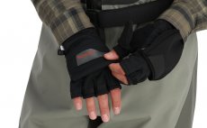 Fishing Gloves Simms Windstopper Foldover Mitt Black