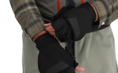 Fishing Gloves Simms Windstopper Foldover Mitt Black