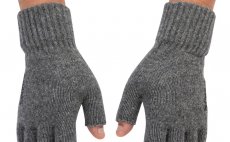 Fishing Gloves Simms Wool 1/2 Finger Steel