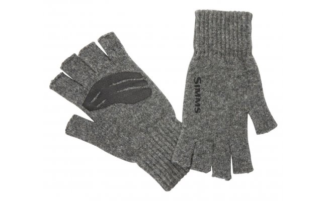Fishing Gloves Simms Wool 1/2 Finger Steel Fishing Gloves Simms Wool 1/2 Finger Steel S/M