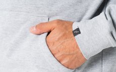 Fishing Hoodie Guideline Scandi Grey Melange