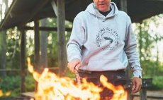 Fishing Hoodie Guideline Scandi Grey Melange