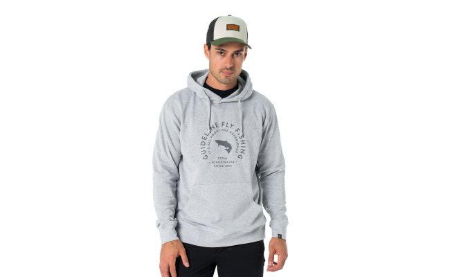 Fishing Hoodie Guideline Scandi Grey Melange Fishing Hoodie Guideline Scandi Grey Melange S