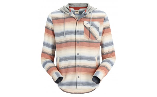 Fishing Shirt Simms Santee Flannel Hoody Multicolored Stripe Fishing Shirt Simms Santee Flannel Hoody Multicolored Stripe S