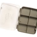 Fly Box Fulling Mill 6 Compartment Box Grey - Open