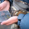 Fly Box Fulling Mill 6 Compartment Box Grey - In Action