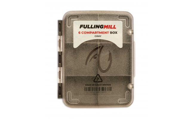 Fly Box Fulling Mill 6 Comp Box Grey Fly Box Fulling Mill 6 Comp Box Grey