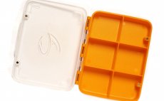 Fly Box Fulling Mill 6 Compartment Box Orange - Open