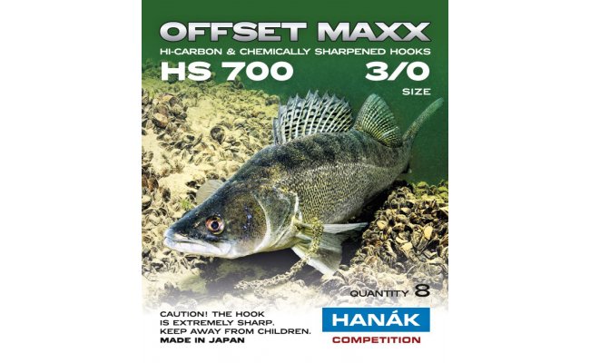 Fly Tying Hook Hanak Competition Offset Maxx (HS700) Fly Tying Hook Hanak Competition Offset Maxx No 2, 12 pcs (HS700)