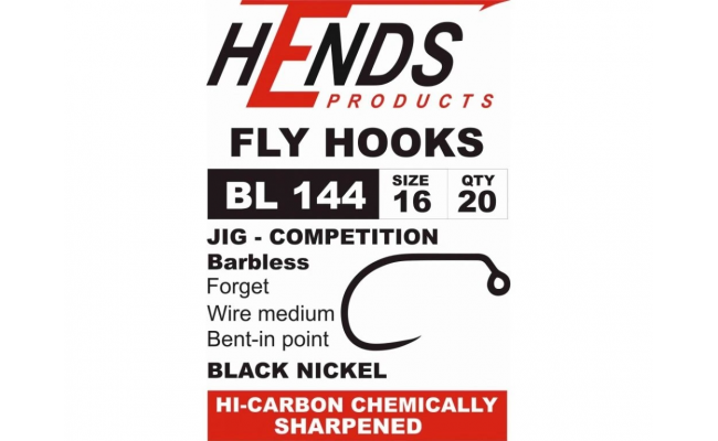 Fly Tying Hook Hends Jig (BL144) Fly Tying Hook Hends Jig (BL144) No 8 20 pcs