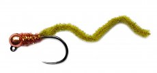 Micro-Chenille Worm Copper Head Olive Jig