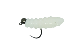 Soft Larva Trout Grub White & Black ... Soft Larva Trout Grub White & Black Nickel