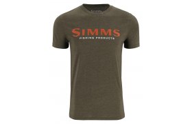 T-Shirt Simms Orange Logo Loden Heather T-Shirt Simms Orange Logo Loden Heather S