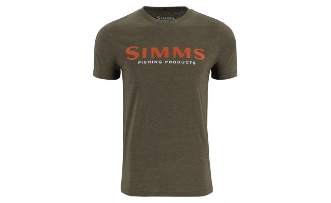 T-Shirt Simms Orange Logo Loden Heather T-Shirt Simms Orange Logo Loden Heather S