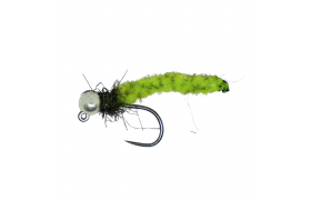Tungsten Jig MOP Fly Chartreuse Body ... Tungsten Jig MOP Fly Chartreuse Body Peacock & Silver, Size 14