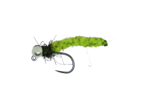 Tungsten Jig MOP Fly Chartreuse Body ... Tungsten Jig MOP Fly Chartreuse Body Peacock & Silver, Size 14