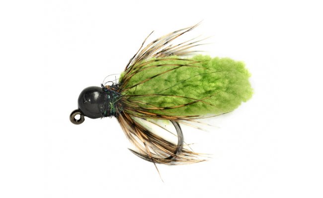 Tungsten Jig Mop Fly Chartreuse B/L Tungsten Jig Mop Fly Chartreuse B/L, Size 14