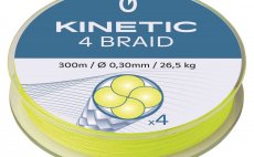 Braided Fishing Line Kinetic 4 Braid 300 m Fluo Yellow