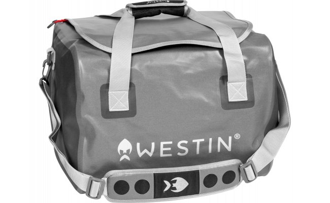 Waterproof Bag Westin W6 Boat Lurebag Silver & Grey Medium 40L Waterproof Bag Westin W6 Boat Lurebag Silver & Grey Medium 40L