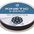 Braided Fishing Line Kinetic 8 Braid 150 m Black