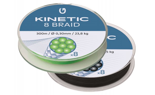 Braided Fishing Line Kinetic 8 Braid 300 m Braided Fishing Line Kinetic 8 Braid 300 m 0,14 mm - 11,5 Kg Black