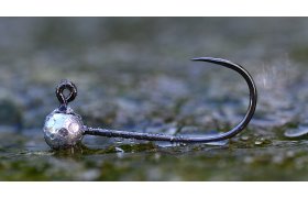 Barbless Jig Hooks With Head RedBass ... Barbless Jig Hooks With Head RedBass Sickle #4 - 19 mm, 1,0 g