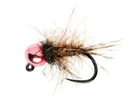 Roza's Pink Hare's Ear Jig B/L Roza's Pink Hare's Ear Jig B/L, Size 14, 3,8 mm