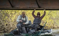 Fishing Waders Simms G4 Pro Stockingfoot Slate - In Action