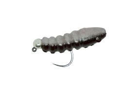 Soft Larva Trout Grub Grey Brown &  ... Soft Larva Trout Grub Grey Brown & Silver