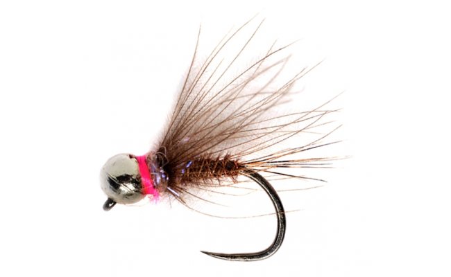 CDC Hot Spot Pheasant Tail Pink B/L CDC Hot Spot Pheasant Tail Pink B/L, Size 18, 2.8 mm