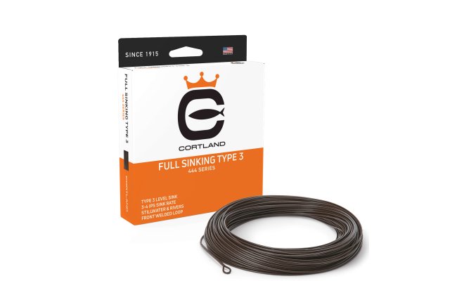 Fly Line Sinking Cortland 444 FULL SINKING TYPE 3 Classic Fly Line Sinking Cortland 444 FULL SINKING TYPE 3 Classic WF #4 - Brown
