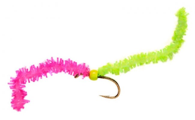 2 Tone Chewing Gum Worm Pink & Chartreuse 2 Tone Chewing Gum Worm Pink & Chartreuse, Size 10