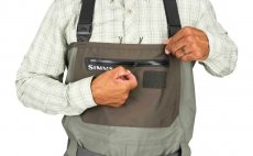 Fishing Waders Simms Freestone Stockingfoot Dark Gunmetal - Front Pocket 