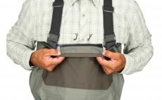 Fishing Waders Simms Freestone Stockingfoot Dark Gunmetal - Zip For Tippet Tender Pocket