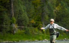 Fishing Waders Simms Freestone Stockingfoot Dark Gunmetal - In Action