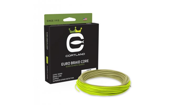 Fly Line Nymphing Cortland Euro Braid Core EURO NYMPH SERIES Fly Line Nymphing Cortland Euro Braid Core EURO NYMPH SERIES Level .022; Sage Green & Chartreuse