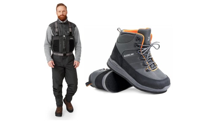 SET Waders Guideline Laxa Zip + Wading Boots Laxa Felt Sole SET Waders Guideline Laxa Zip + Wading Boots Laxa Felt Sole