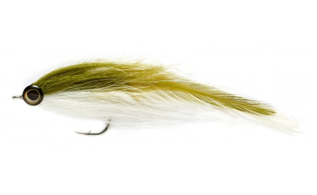 Two Tone Brushy Olive & White Two Tone Brushy Olive & White, Size 4/0