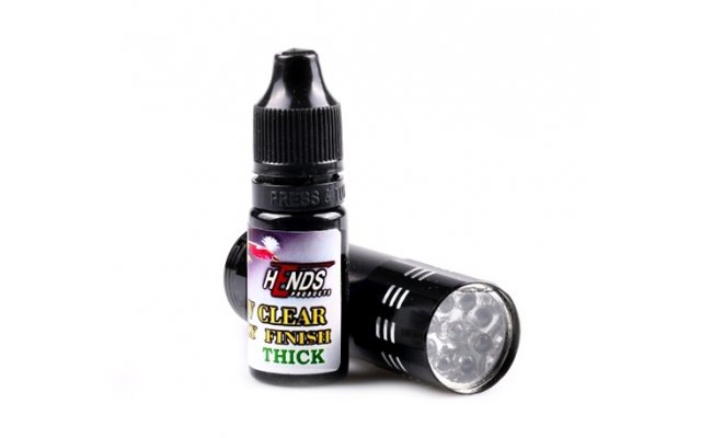 UV Clear Fly Finish Thick Hends Set UV Clear Fly Finish Thick Hends Set - 10 ml, Transparent